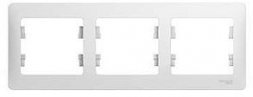 Рамка 3 пост. гориз. белая GLOSSA GSL000103 Schneider Electric 423726