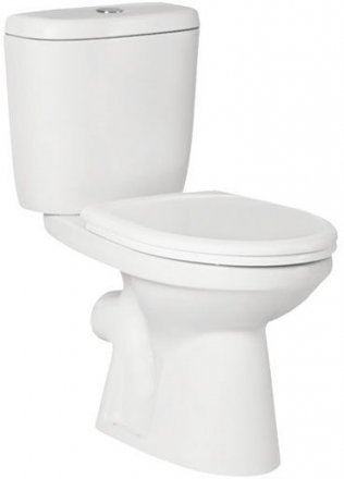 Унитаз компакт Santek Анимо горизонтальный выпуск, 2-х реж. арм. + сиденье дюропласт 302132